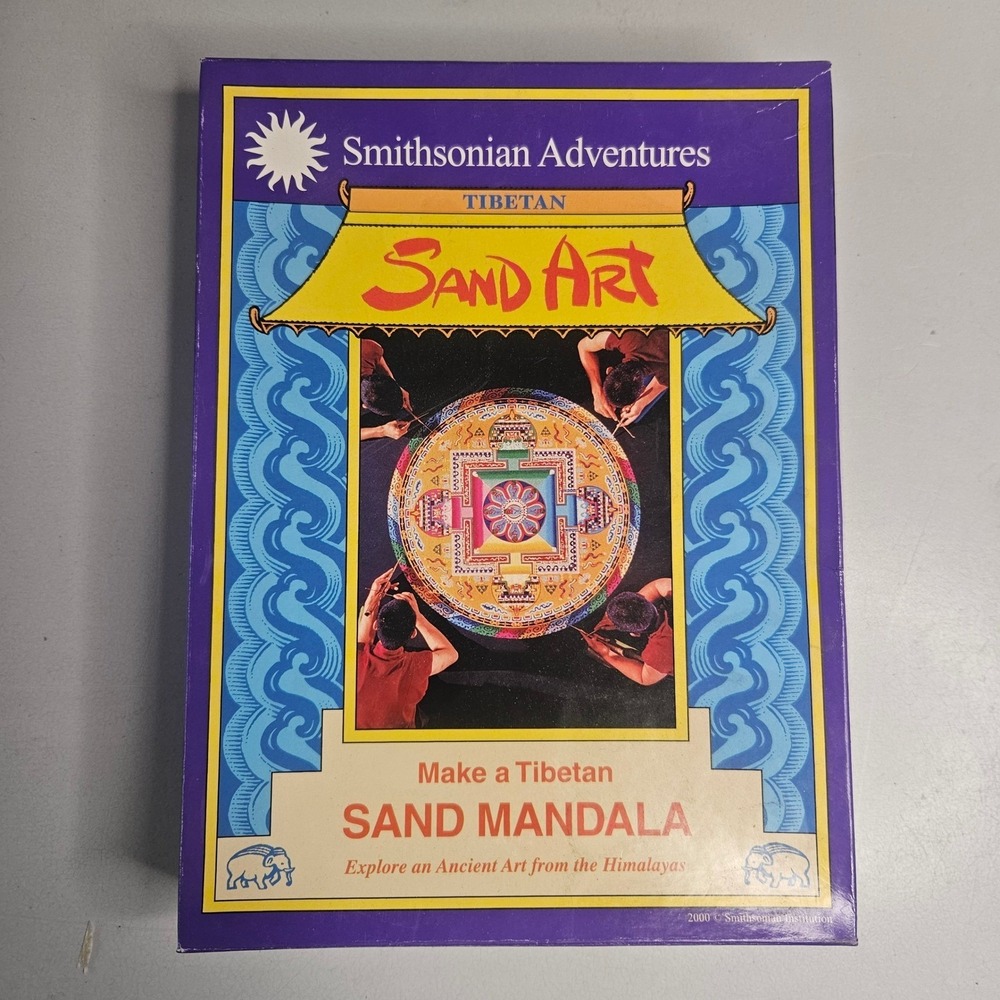 Smithsonian Adventures Tibetan Sand Art Kit Make a Sand Mandala Vintage 2000 406